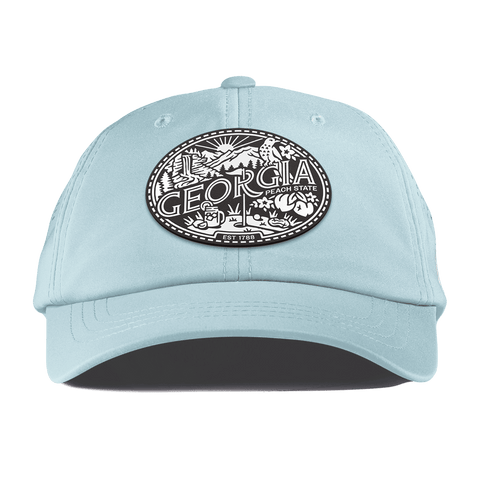 Georgia Traveler Performance Dad Hat Sky Blue