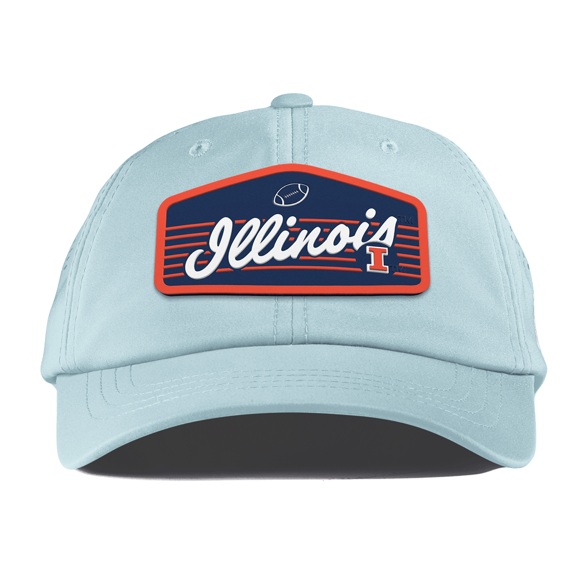 University of Illinois "Illini Football" Performance Dad Hat Sky Blue