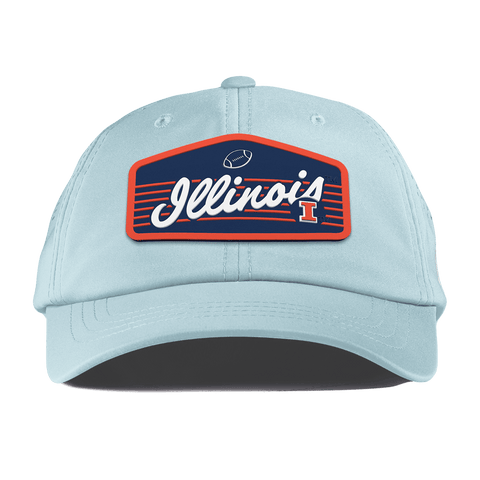 University of Illinois "Illini Football" Performance Dad Hat Sky Blue