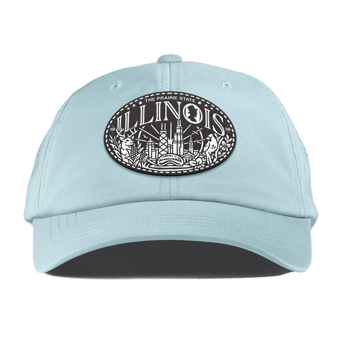 Illinois Traveler Performance Dad Hat Sky Blue