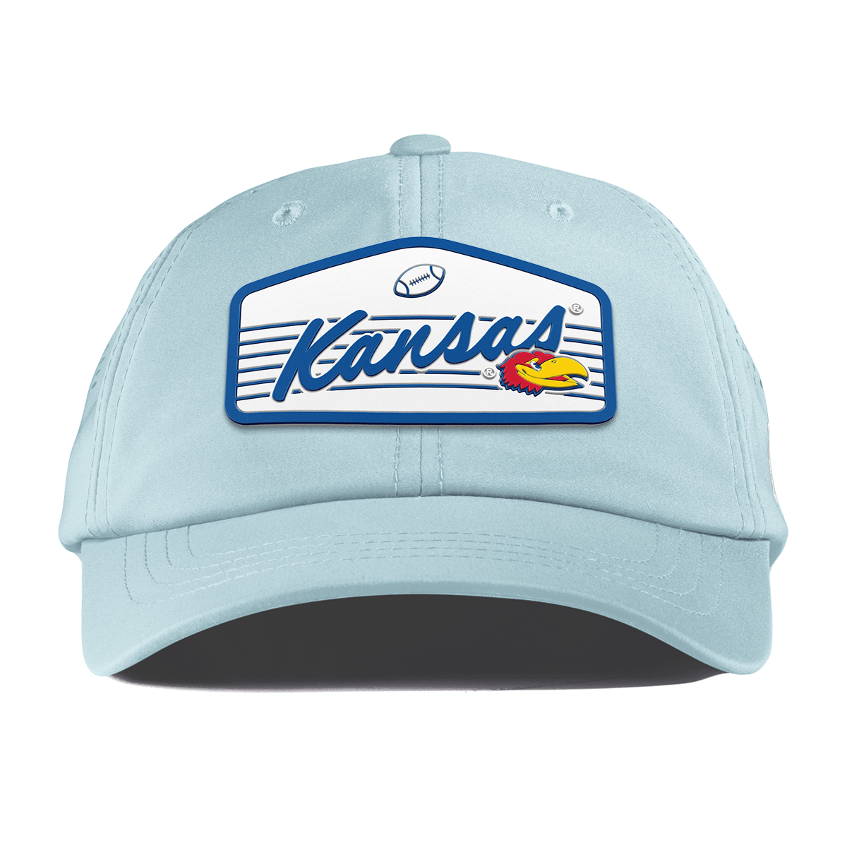 University of Kansas "Jayhawks Football" Performance Dad Hat Sky Blue