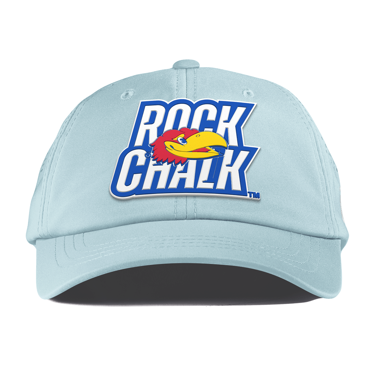 University of Kansas "Kansas Rock Chalk Block" Performance Dad Hat Sky Blue