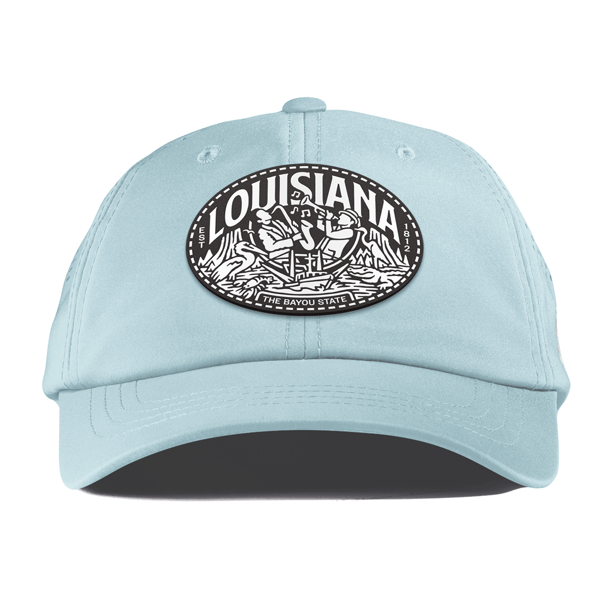 Louisiana Traveler Performance Dad Hat Sky Blue