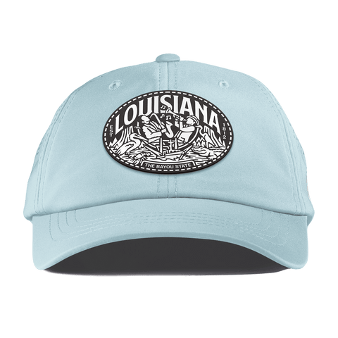 Louisiana Traveler Performance Dad Hat Sky Blue