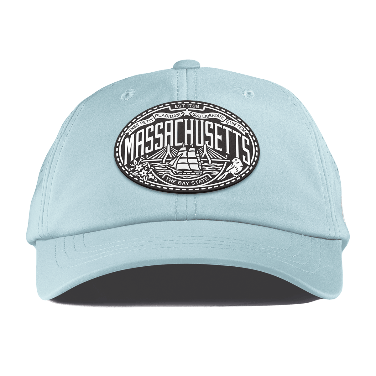 Massachusetts Traveler Performance Dad Hat Sky Blue