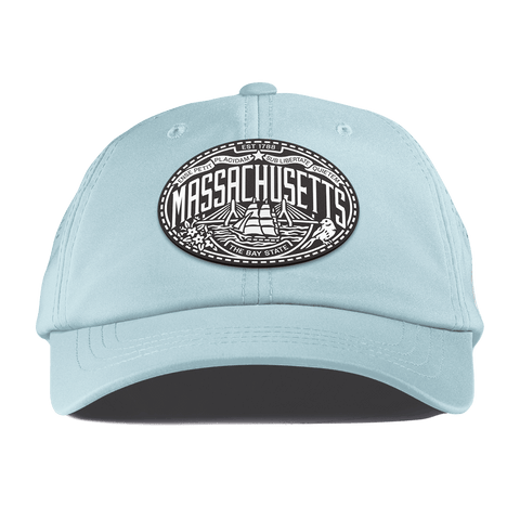 Massachusetts Traveler Performance Dad Hat Sky Blue