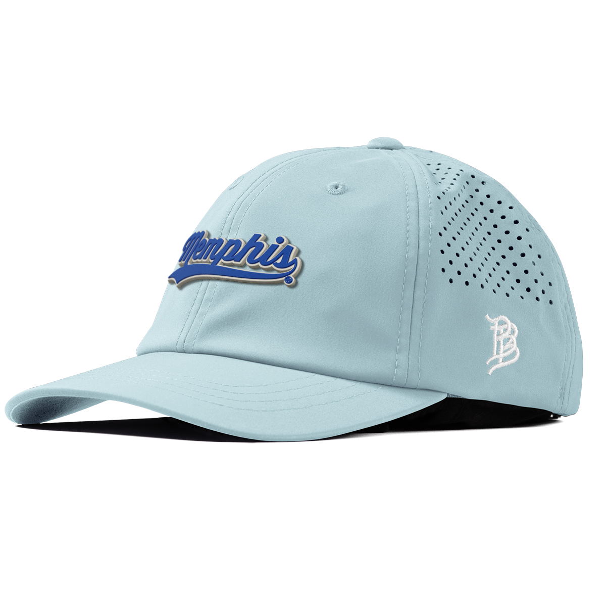 University of Memphis "Memphis Script" Performance Dad Hat Sky Blue