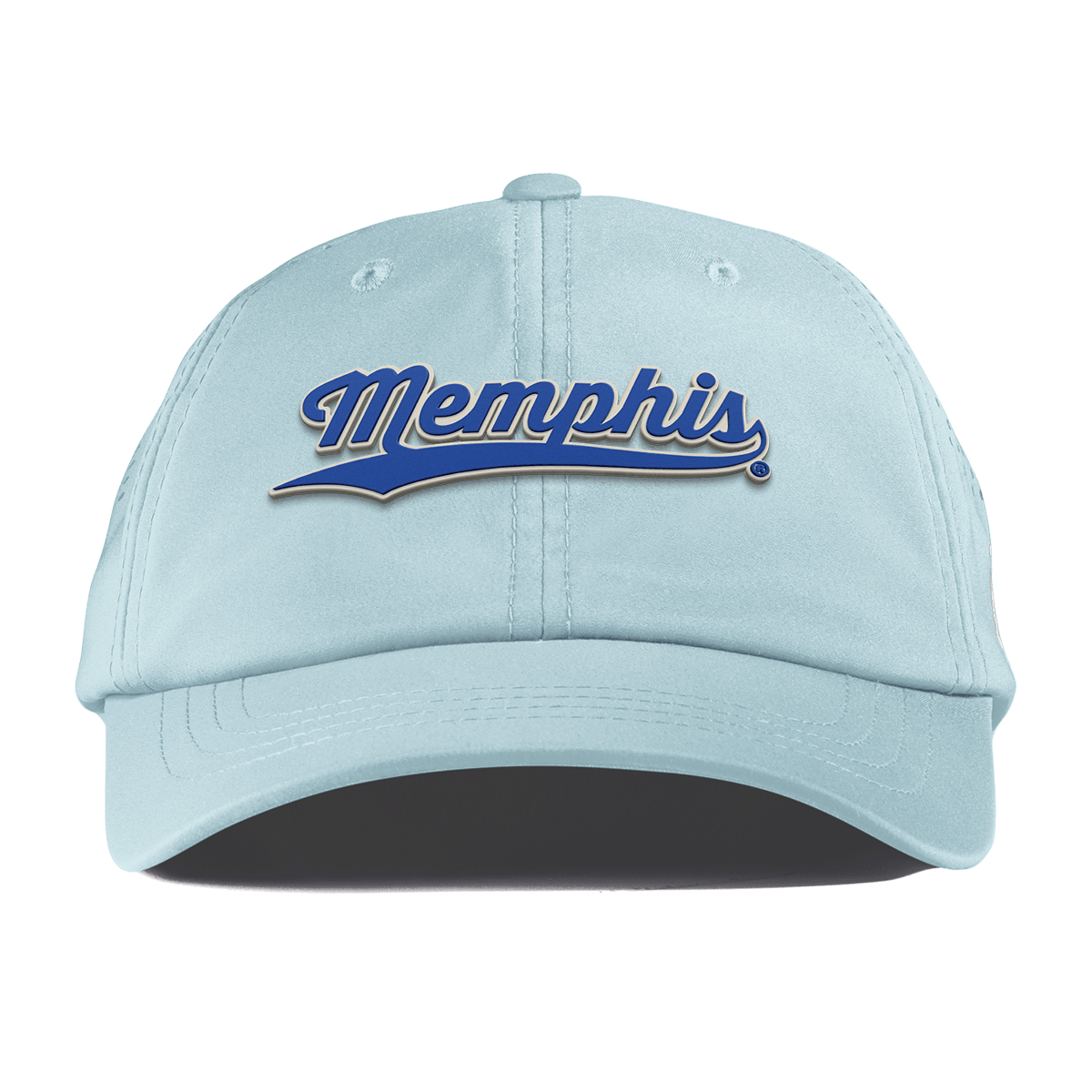 University of Memphis "Memphis Script" Performance Dad Hat Sky Blue