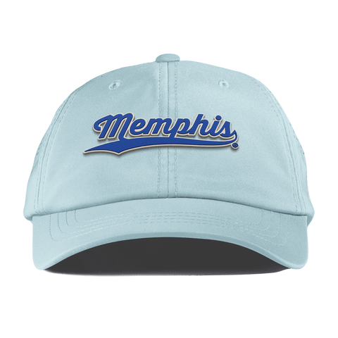 University of Memphis "Memphis Script" Performance Dad Hat Sky Blue