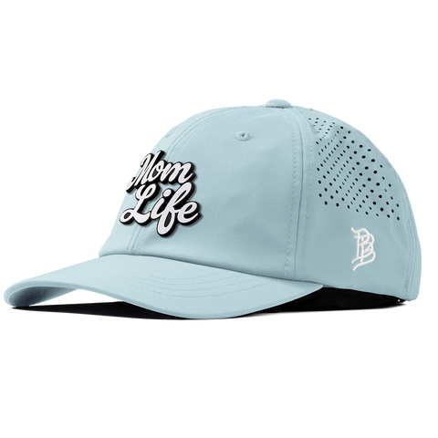 Mom Life Script Performance Dad Hat Sky Blue
