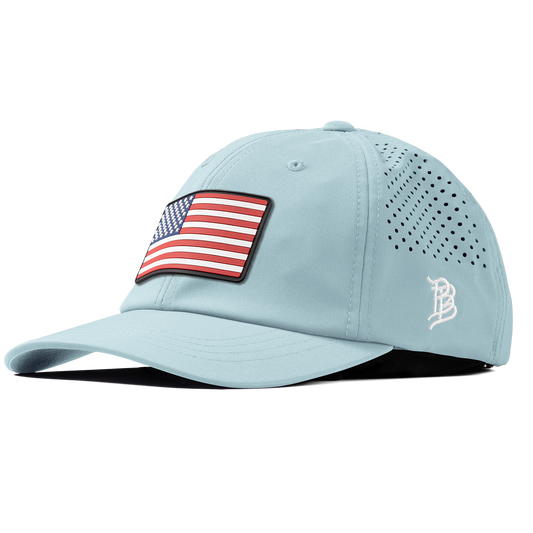 Old Glory PVC Performance Dad Hat Sky Blue