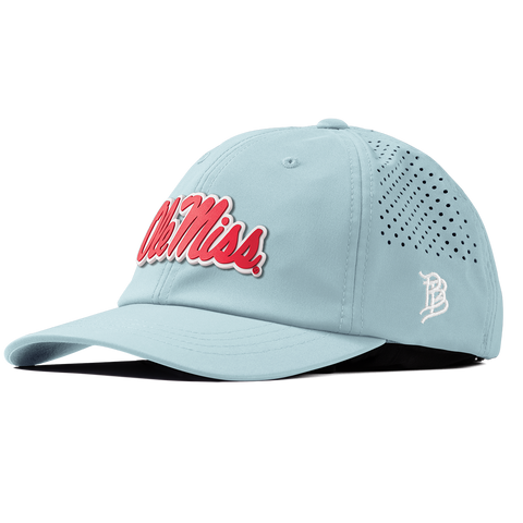 University of Mississippi "Ole Miss Crimson Script" Performance Dad Hat Sky Blue