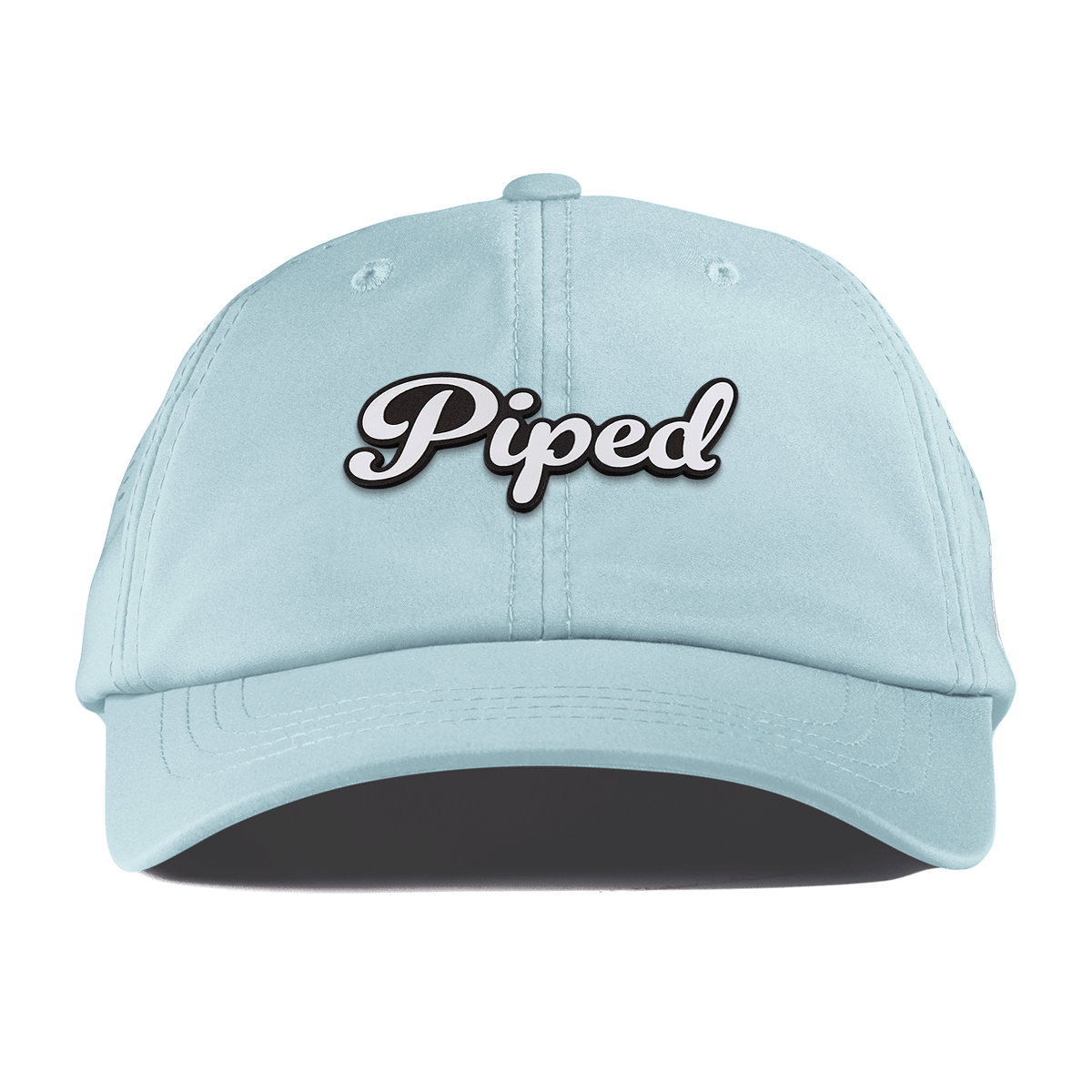 Piped Script Performance Dad Hat Sky Blue