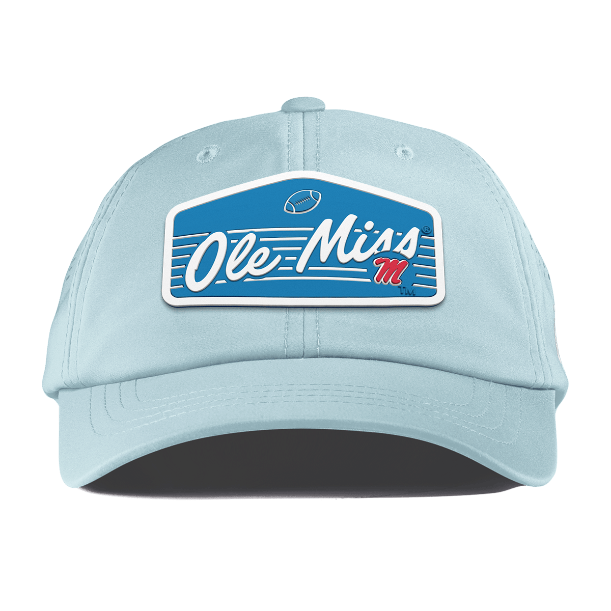 University of Mississippi "Rebel Football" Performance Dad Hat Sky Blue