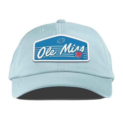 University of Mississippi "Rebel Football" Performance Dad Hat Sky Blue