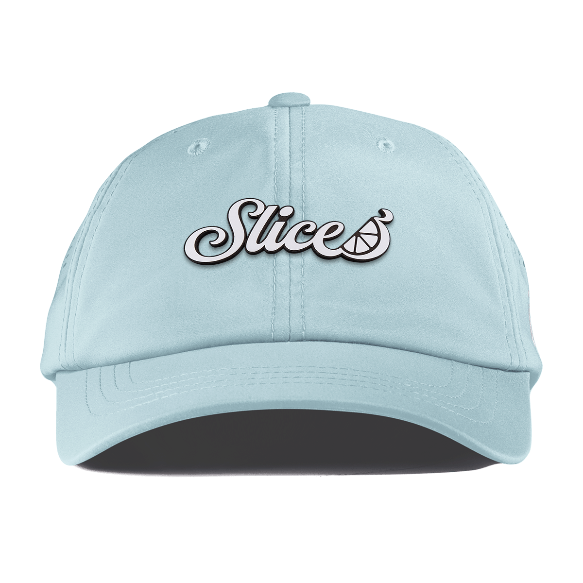 Sliced Script Performance Dad Hat Sky Blue