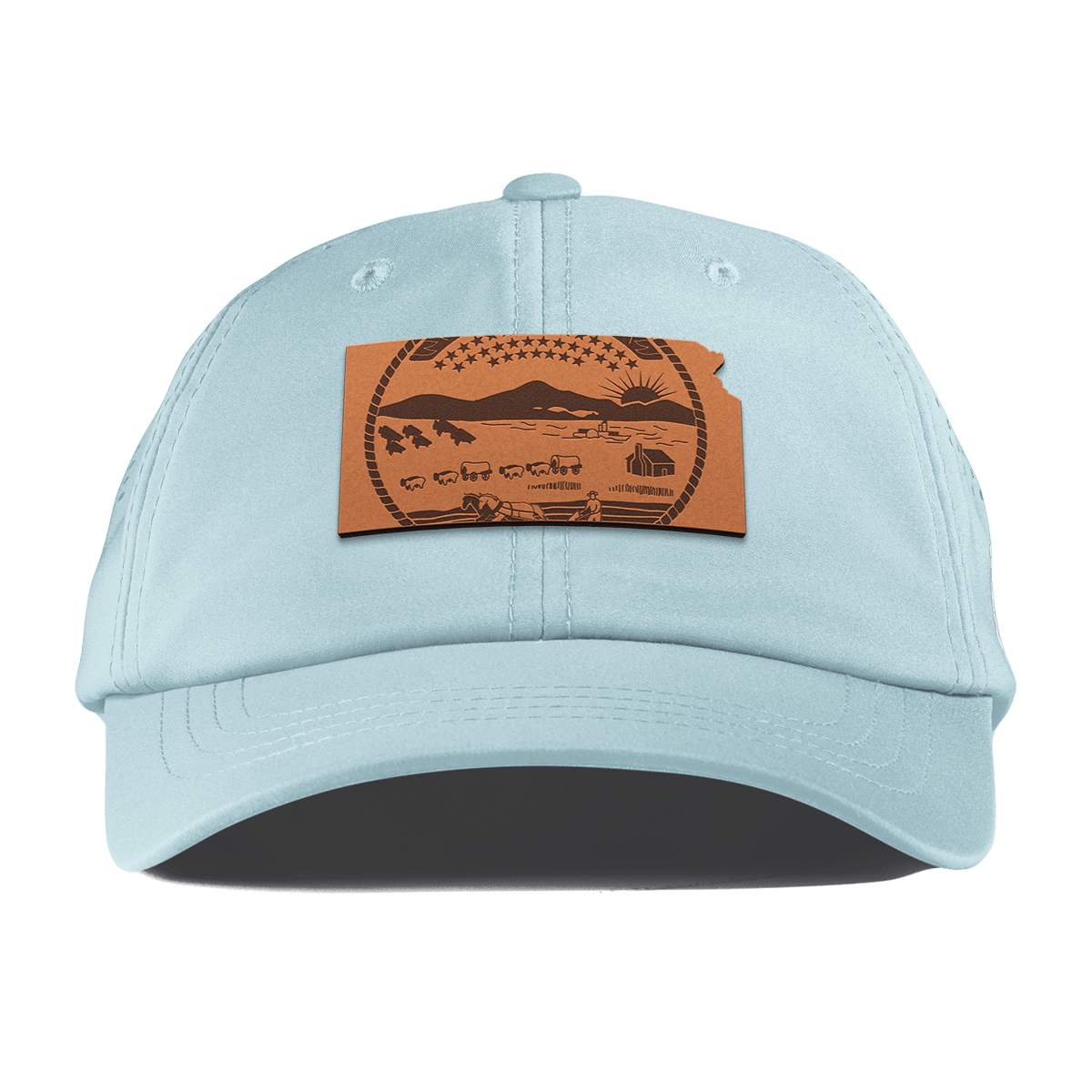 Kansas 34 Performance Dad Hat Sky Blue