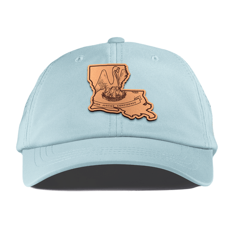 Louisiana 18 Performance Dad Hat Sky Blue