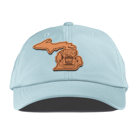 Michigan 26 Performance Dad Hat Sky Blue