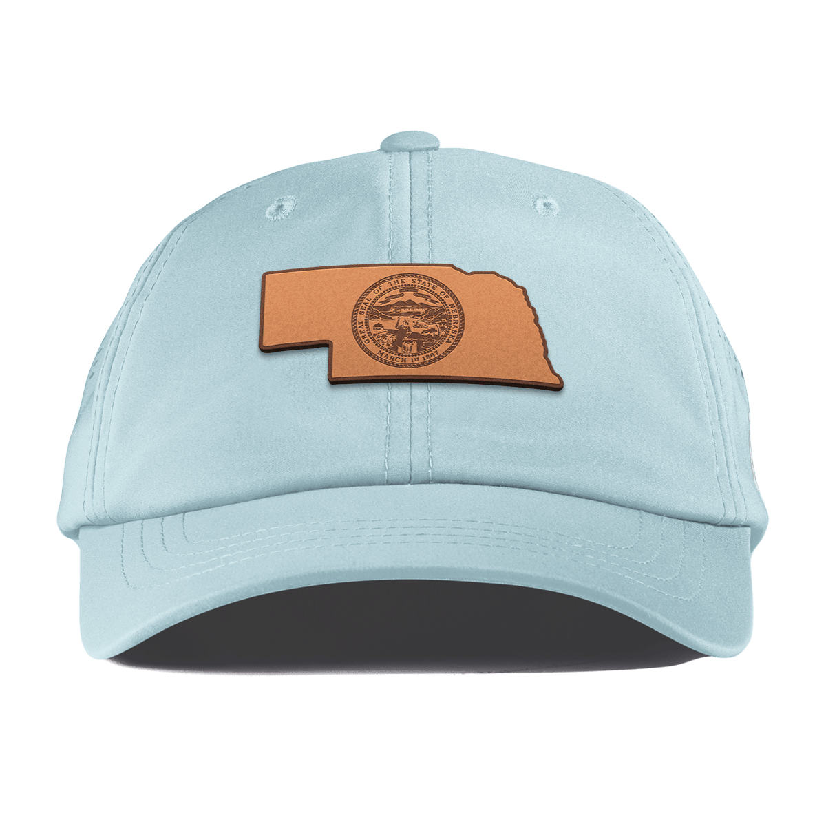 Nebraska 37 Performance Dad Hat Sky Blue