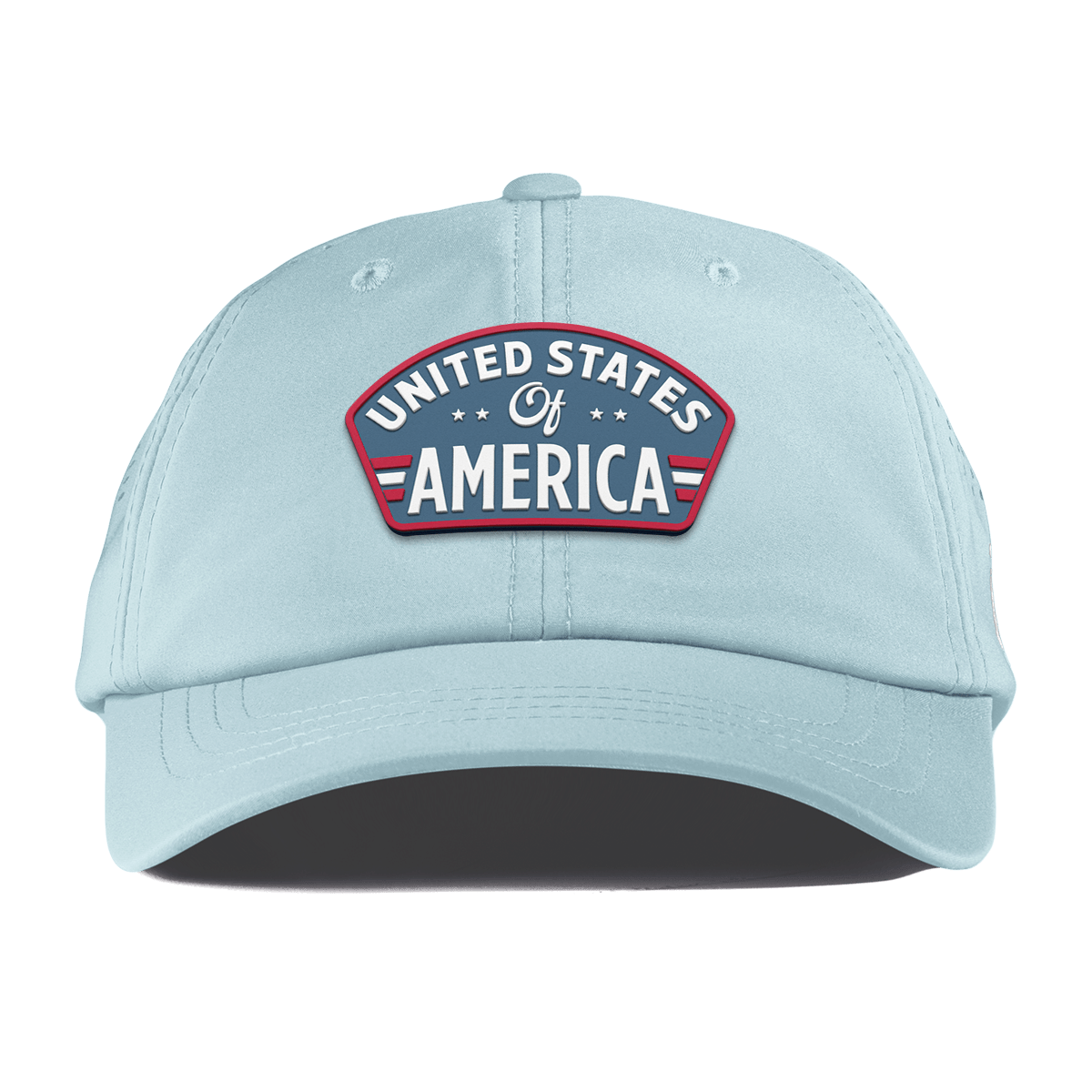 United States of America Badge Performance Dad Hat Sky Blue