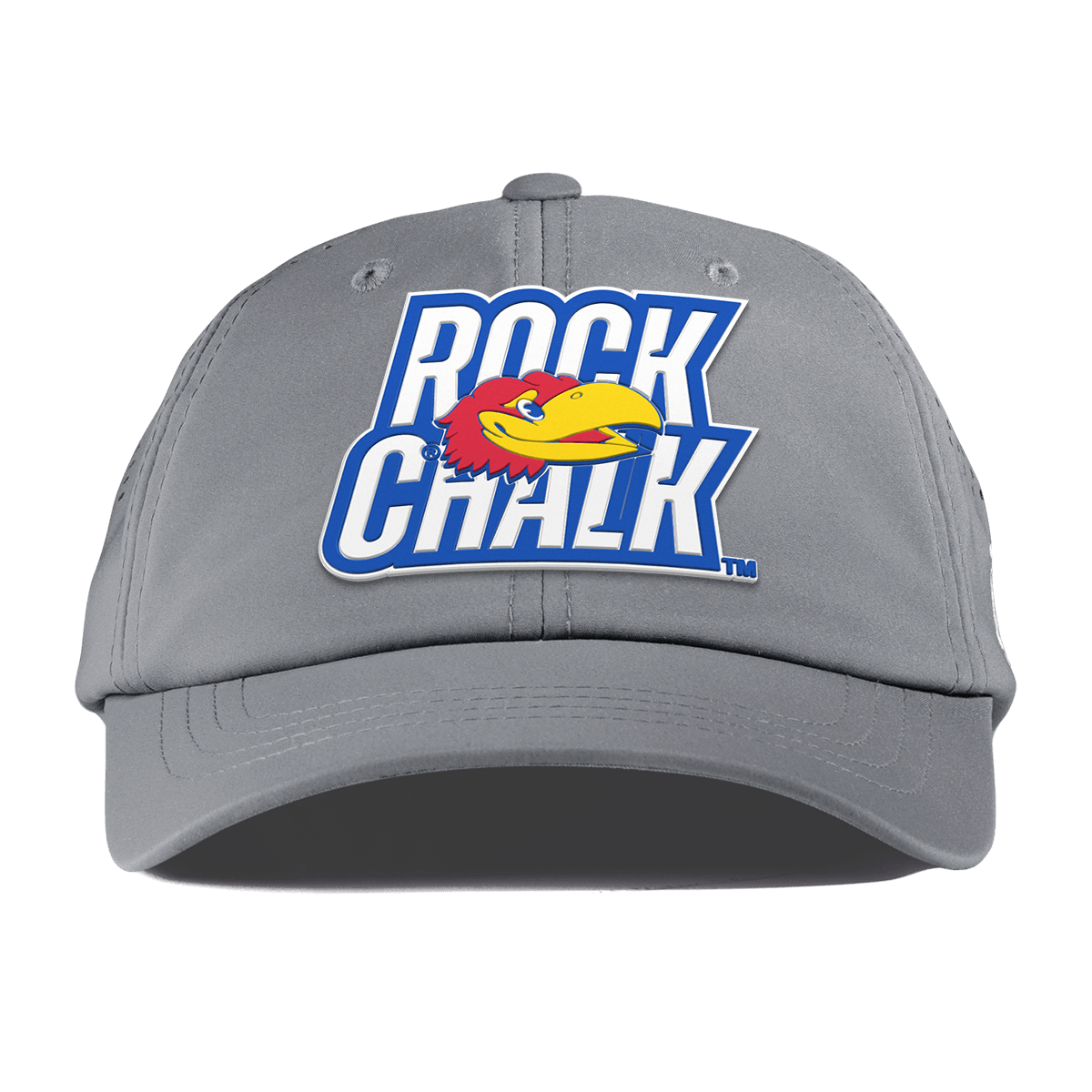 University of Kansas "Kansas Rock Chalk Block" Performance Dad Hat Slate