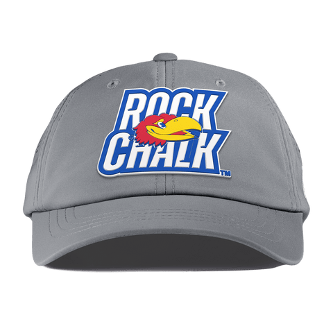 University of Kansas "Kansas Rock Chalk Block" Performance Dad Hat Slate