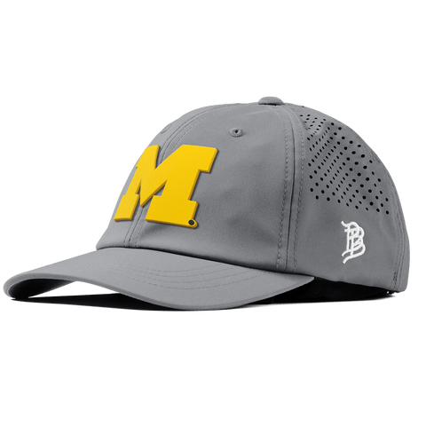 University of Michigan "Michigan Gold Block" Performance Dad Hat Slate