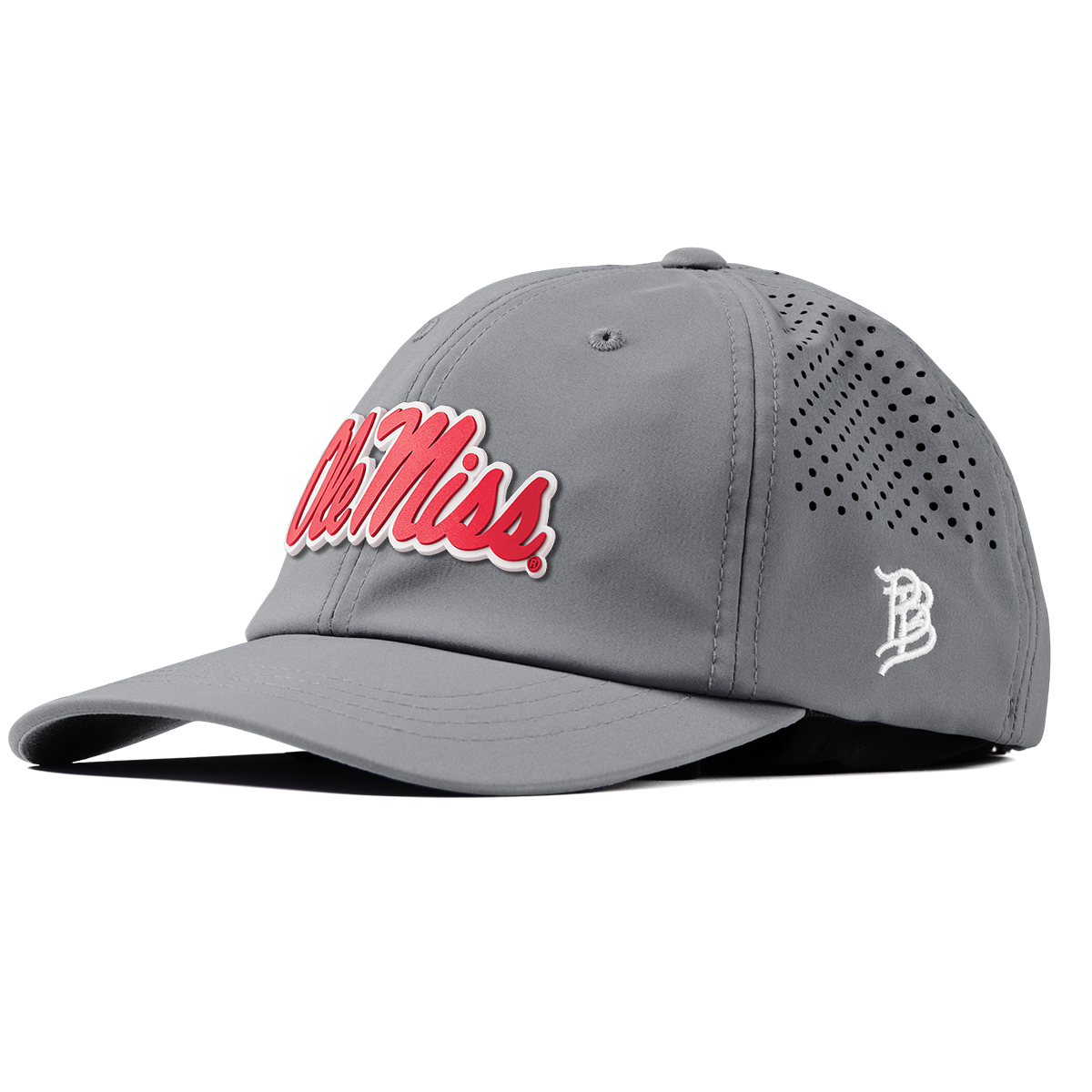 University of Mississippi "Ole Miss Crimson Script" Performance Dad Hat Slate
