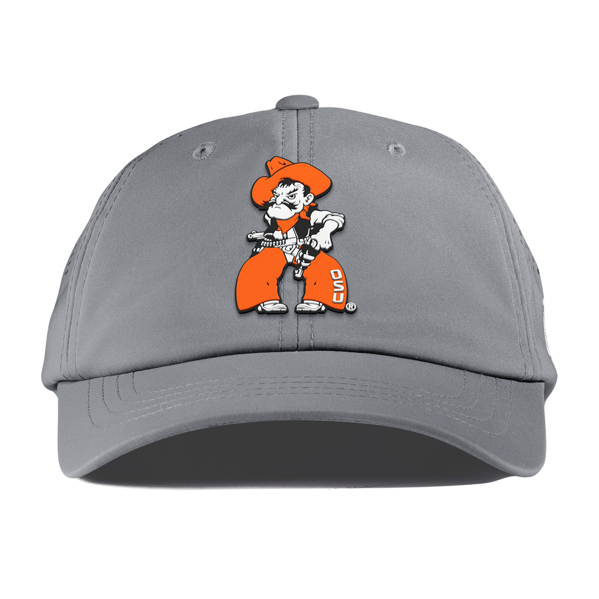 Oklahoma State University "Pistol Pete Quickdraw" Performance Dad Hat Slate