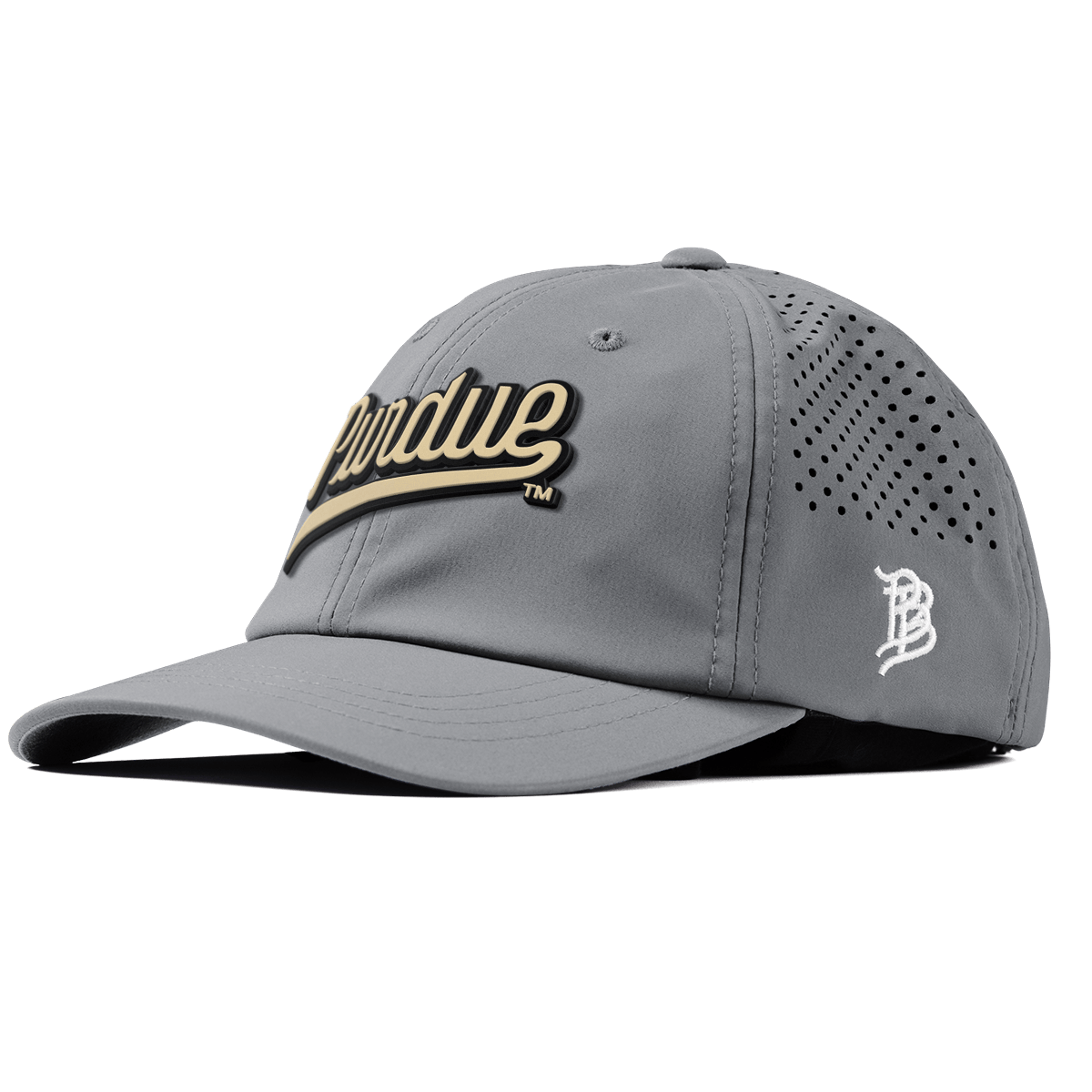 Purdue University "Purdue Script Gold" Performance Dad Hat Slate