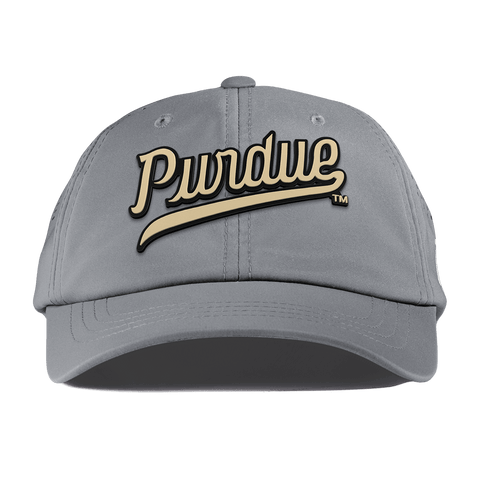 Purdue University "Purdue Script Gold" Performance Dad Hat Slate