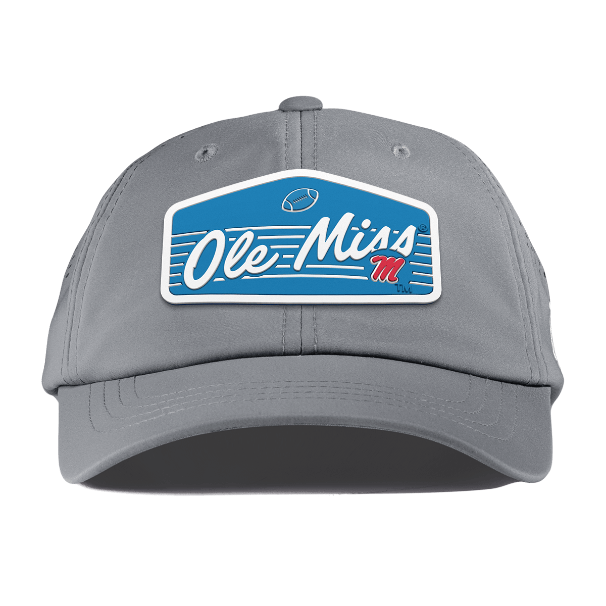 University of Mississippi "Rebel Football" Performance Dad Hat Slate