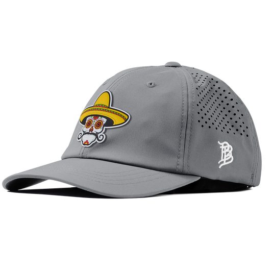 Sombrero Skull PVC Performance Dad Hat Slate