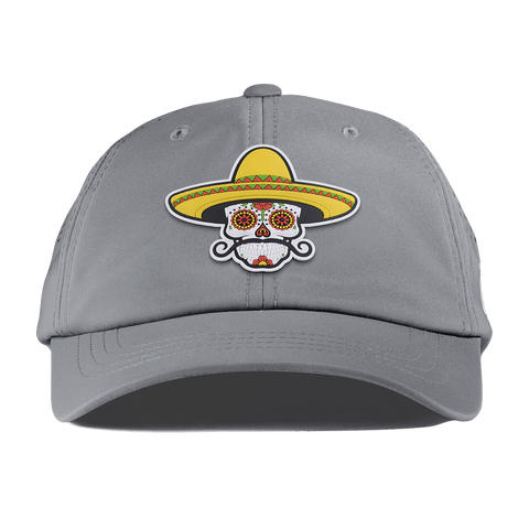 Sombrero Skull PVC Performance Dad Hat Slate
