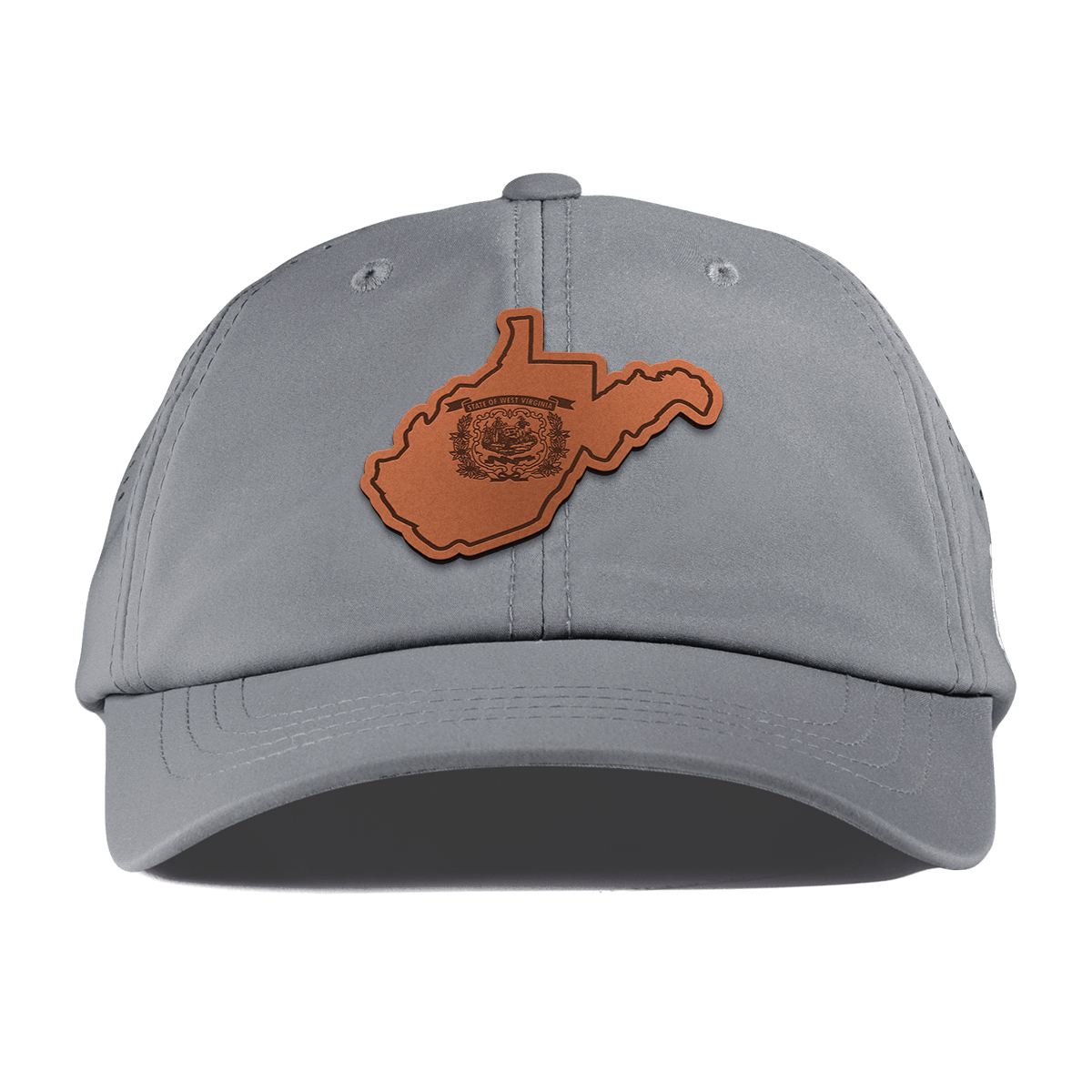 West Virginia 35 Performance Dad Hat Slate