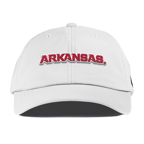 University of Arkansas "Arkansas Block" Performance Dad Hat White