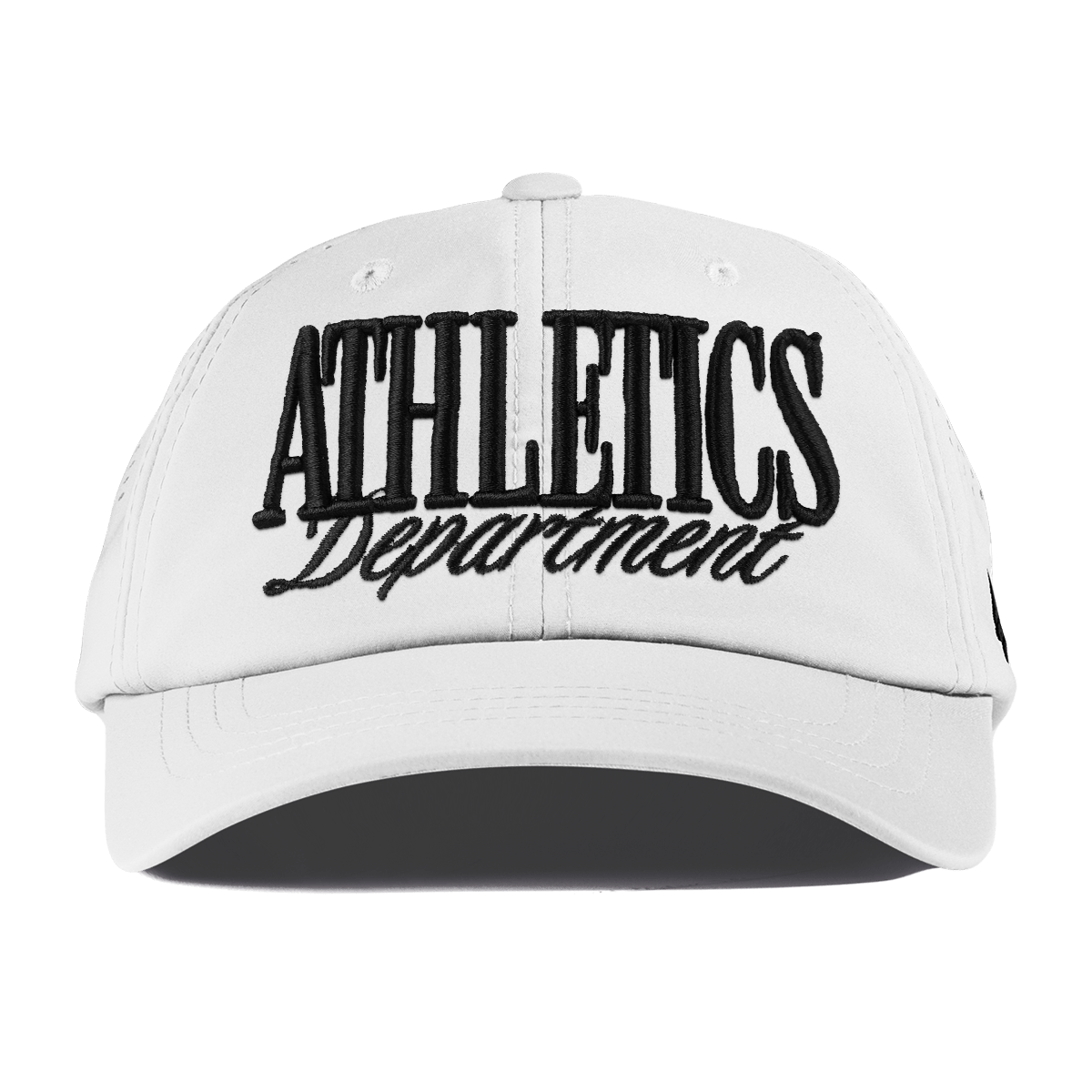 Athletics Department Curved Performance Dad Hat White