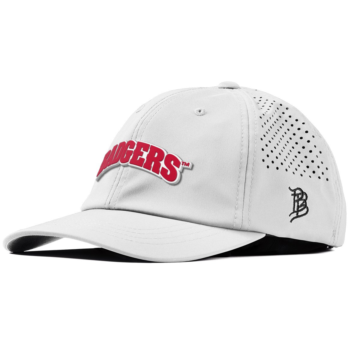 University of Wisconsin "Badgers Block" Performance Dad Hat White