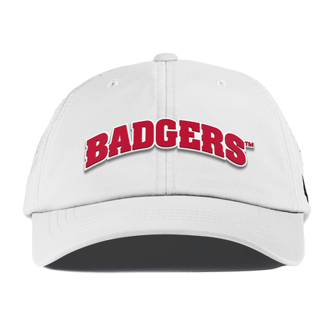 University of Wisconsin "Badgers Block" Performance Dad Hat White