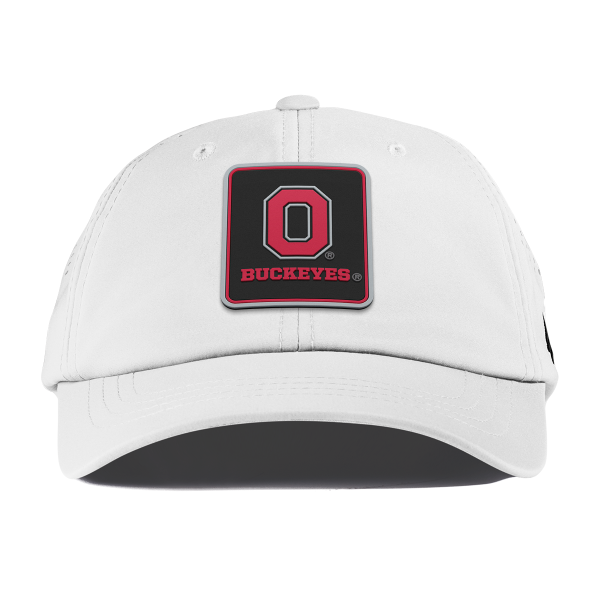 Ohio State University "Buckeyes Badge" Performance Dad Hat White