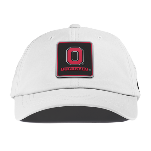 Ohio State University "Buckeyes Badge" Performance Dad Hat White