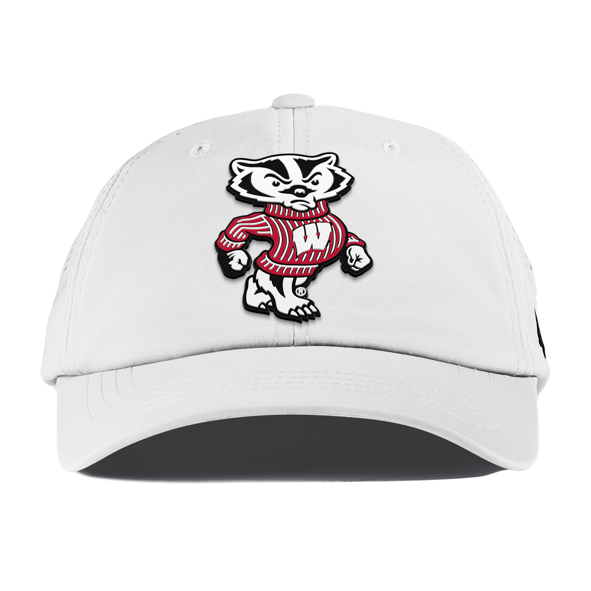 University of Wisconsin "Bucky Badger" Performance Dad Hat White