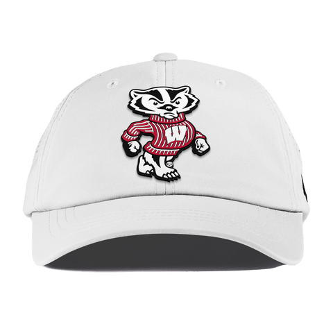 University of Wisconsin "Bucky Badger" Performance Dad Hat White