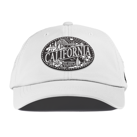 California Traveler Performance Dad Hat White