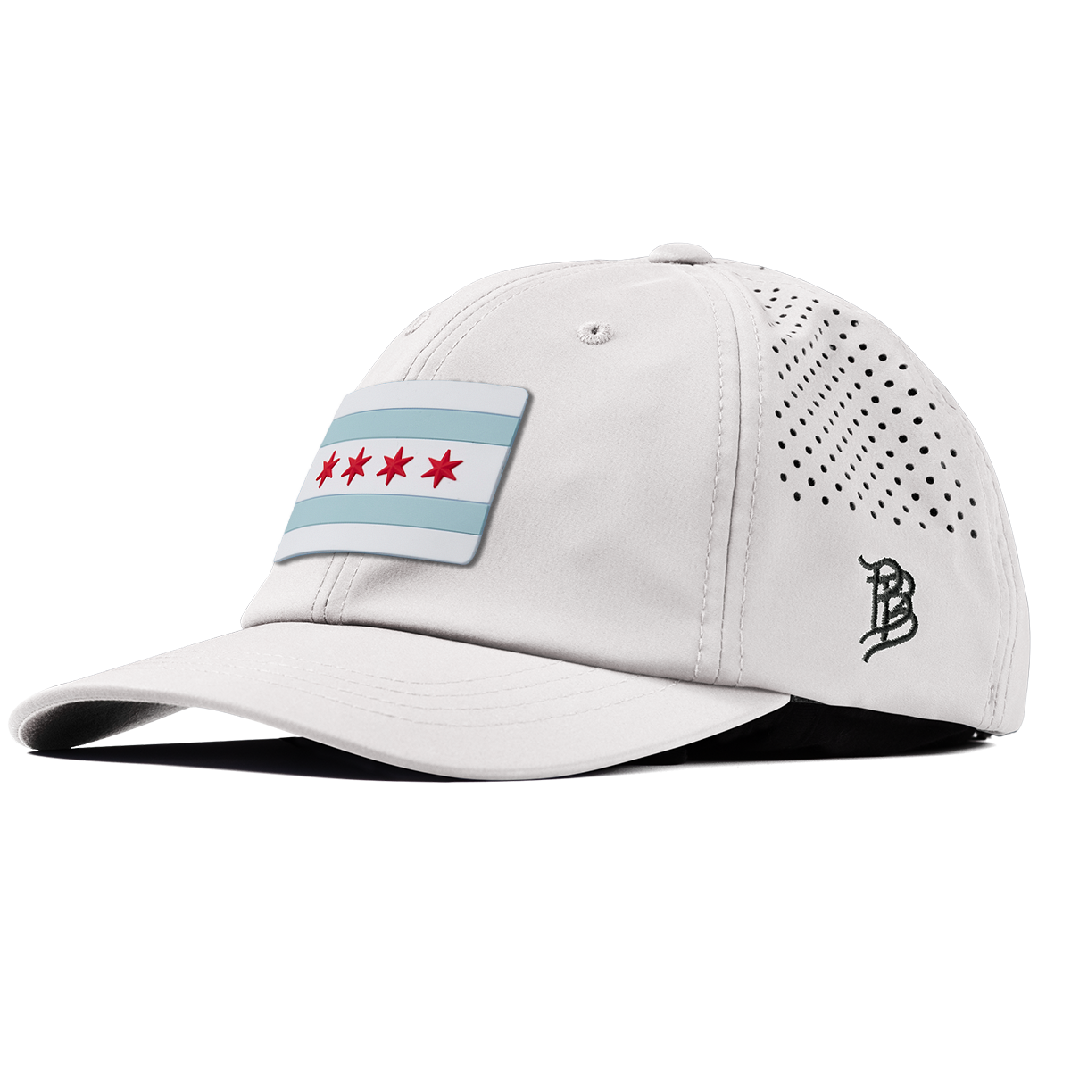 Chicago Flag Performance Dad Hat White