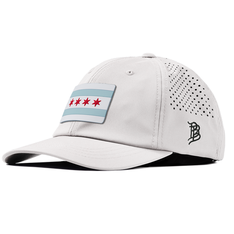 Chicago Flag Performance Dad Hat White