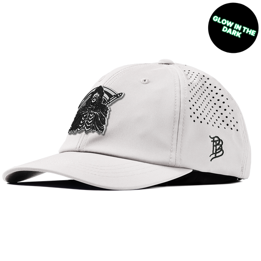 Grim Reaper Glow Performance Dad Hat White