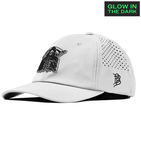 Grim Reaper Glow Performance Dad Hat White