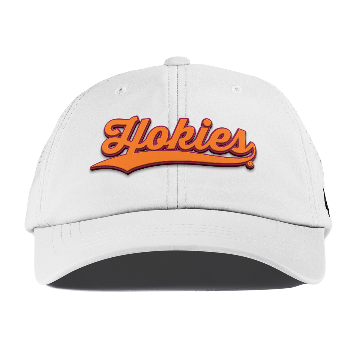 Virginia Tech University "Hokies Script" Performance Dad Hat White